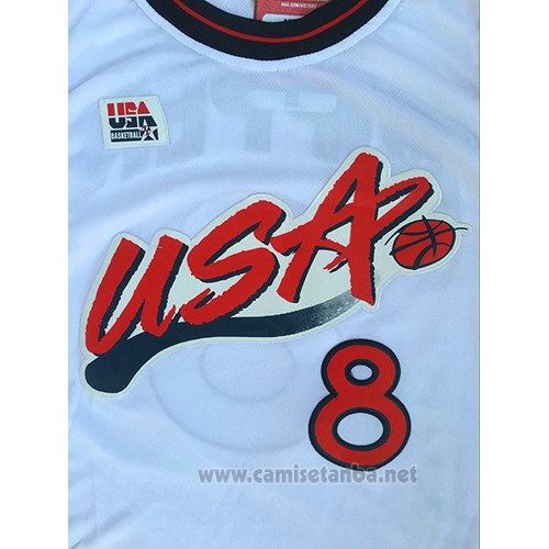 Camiseta USA 1996 Scottie Pippen #8 Blanco